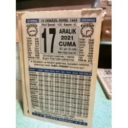 17 Aralık 2021 Türkiye Gazetesi Takvim yaprağı Doğum günü Özel gün hediyesi