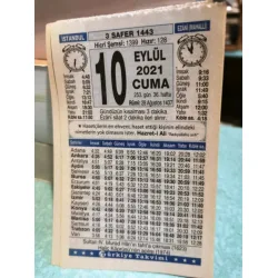 10 Eylül 2021 Türkiye Gazetesi Takvim yaprağı Doğum günü Özel gün hediyesi