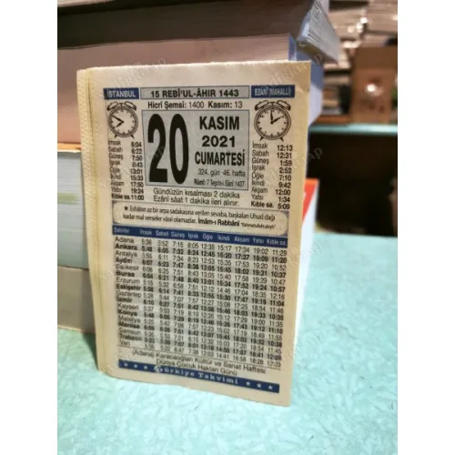 20 Kasım 2021 Türkiye Gazetesi Takvim yaprağı Doğum günü Özel gün hediyesi