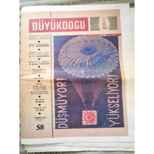 Büyük Doğu Siyasi ve Edebi Mecmua 58 Battal Gazi Senaryo Roman Kısakürek, Yahudi Davası TB