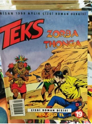 Teks (Tex) 19 Zorba THONGA (AD-DE 26 lik Seri, Kuşe Kağıda Baskı)