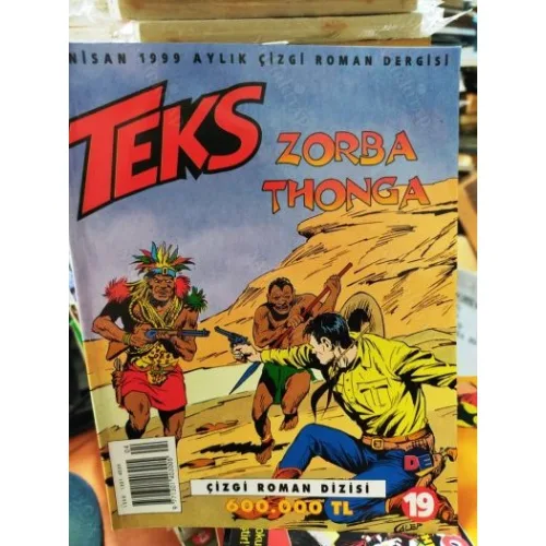 Teks (Tex) 19 Zorba THONGA (AD-DE 26 lik Seri, Kuşe Kağıda Baskı)