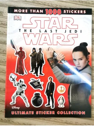 DK STAR WARS Last Jedi with more than 1000 Stickers (Yeni, Çıkartmalar Tam)