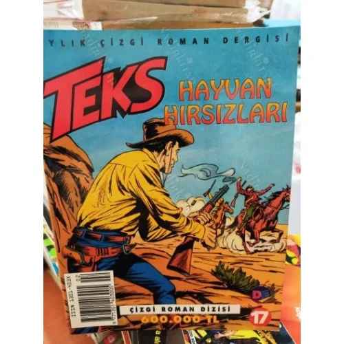 Teks (Tex) 17 Hayvan Hırsızları (AD-DE 26 lik Seri, Kuşe Kağıda Baskı)