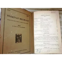 Türkiyat Mecmuası Cilt VI (6) - Yıl 1936 - 39 Köprülü, Banarlı, Uzunçarşılıoğlu Osmanlıca Belgeler Ciltlenmiş