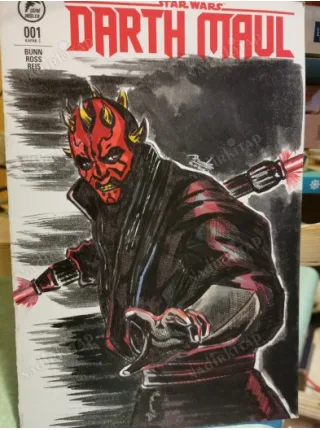 DC Star Wars Darth Maul Kapak C Fasikül 1 (5 Sayılık Seri) (Cover Blank Variant Berk Balkaç Çizimli)