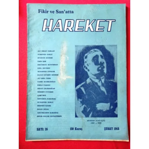 Fikir ve Sanatta Hareket Sayı 26 Şubat 1968 Ne için Sosyalizm Topçu, Mevlana Nihat Tarlan, Hüseyin Avni Ulaş, Hac Emin Işık, Fazilet, Sosyalizm Hatemi