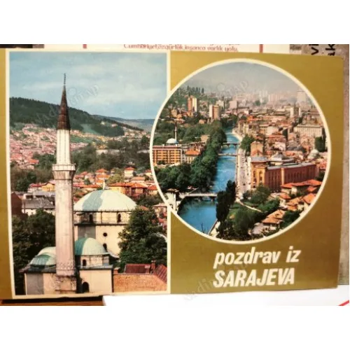 Kartpostal 1980 Saraybosna Pozdrav iz SARAJEVA Arkası Yazılı Kartpostal