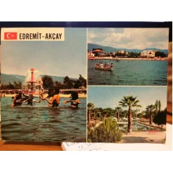 Kartpostal Pullu 1969 Edremit Akçay dan Karabük