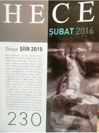 Hece Aylık Edebiyat Dergisi 230 Dosya Şiir 2015