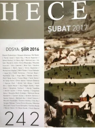 Hece Aylık Edebiyat Dergisi 242 Dosya Şiir 2016