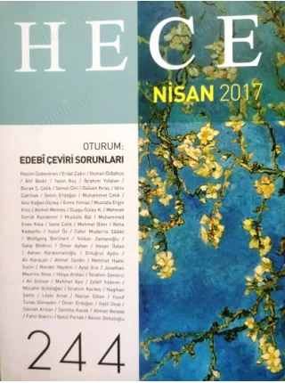 Hece Aylık Edebiyat Dergisi 244 Edebi Çeviri Sorunları