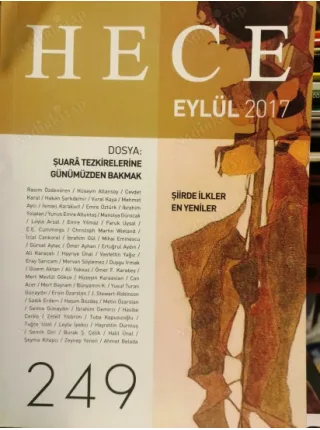 Hece Aylık Edebiyat Dergisi 249 Şuara Tezkirelerine Günümüzden Bakmak, Şiirde İlkler En Yeniler