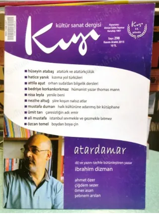 Kıyı 298 Dosya İbrahim Dizman, Atatürk ve Atatürkçülük, Ahmet Özer Eserleri, Thomas Mann, Söyleşi Zeki Karaaslan