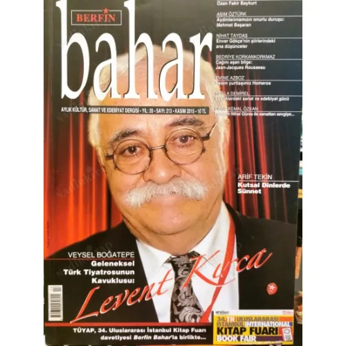 Berfin Bahar 213 Dosya Levent Kırca, Fakir Baykurt, Mehmet Başaran, Homeros, Rousseau, Nihal Gürses, Kutsal dinlerde Sünnet