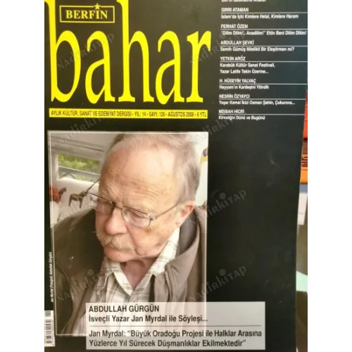 Berfin Bahar 126 Dosya Abdullah Gürgün, Söyleşi Jan Myrdal, Kirveliğin Dünü ve Bugünü, Din