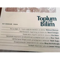 Toplum ve Bilim 63 Kriz ve değer, Siyasal Alanın oluşumu Ulus Baker, Ostim, AvrupaMerkezcilik Toplum ve Bilim 63 Kriz ve değer, Siyasal Alanın oluşumu Ulus Baker, Ostim, AvrupaMerkezcilik