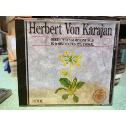 CD Beethoven Symphony 9 in D Minor Opus 125 Choral Herbert Von Karajan Kitapçık + Kitapçık + Bandrol