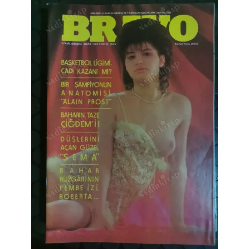 Bravo Erkek Dergisi Mart 1987 Kapak Çiğdem, Talat Bulut, 22 Kalibre, Türk sinemasında Gençlik Filmleri ve erotizm Agah Özgüç, Sanat ve Erotizm