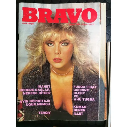 Bravo Erkek Dergisi Şubat 1984 Kapak Ahu Tuğba Funda Fırat Söyleşi Cem Mumcu Yorgun Savaşçı Altemur Kılıç, Kumar, Leopard A-1 Tank