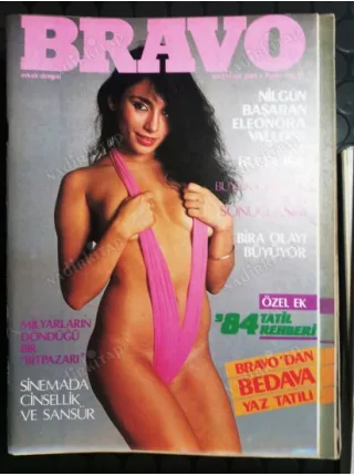 Bravo Erkek Dergisi Haziran 1984 Kapak Nilgün Başaran hülya Işıl Söyleşi Mükerrem Taşçıoğlu Fahim Tobur, Cinsellik ve Sansür Agah Özgüç