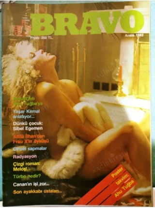 Bravo Erkek Dergisi Aralık 1982 Kapak Ahu Tuğba Sibel Egemen Söyleşi Yaşar Kemal, Attila İlhan, Hatha Yoga, Meloi ÇR Sinan Gürdağcık, Ayakkabı Ustalar