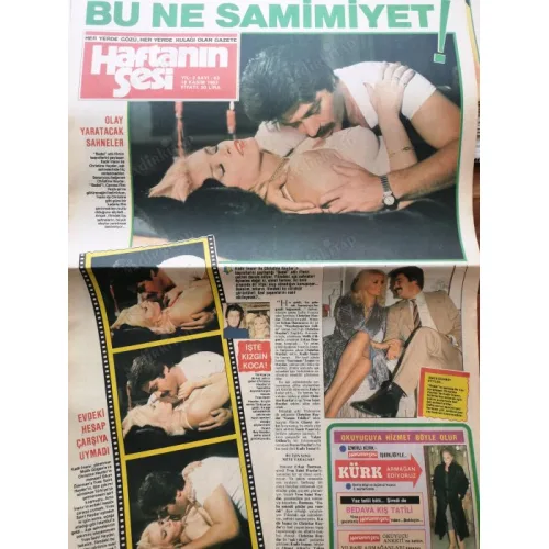 Haftanın Sesi 18 Kasım 1983 Kadir İnanır Christine Haydar Bedel Filmi, Müşerref Tezcan, Tatlıses 4. Baba Perihan Savaş, Nesrin Topkapı market açtı BKZ