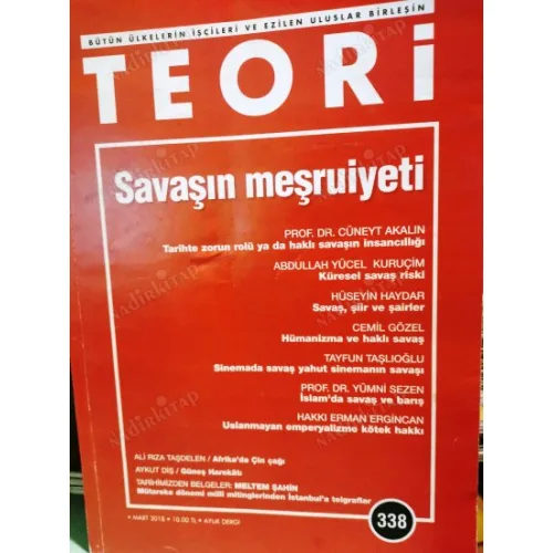 Teori Mart 2018 338 Savaşın Meşruiyeti