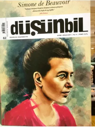 Düşünbil 62 2017 Kapak Simone de Beauvoir, Sartre, Kadın, Nietzche Lolitası, Hapishanenin Doğuşu, Gazap Üzümleri