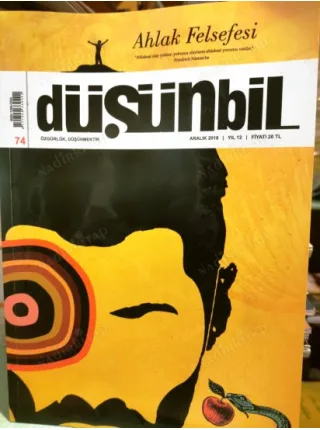 Düşünbil 74 2018 Kapak Ahlak Felsefesi, Sartre Levinas Kant Spencer Sokrates, Değer Problemi, Baudelaire