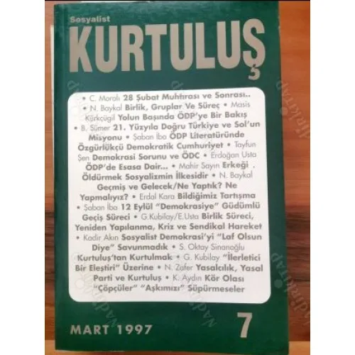 Sosyalist Kurtuluş Sayı 7 1997 28 Şubat, Ödp, Ne Yapmalıyız, Yeniden Yapılanma, 12 Eylül
