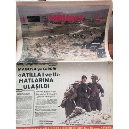 Milliyet 16 Ağustos 1974 Kıbrıs Barış Harekatı, Magosa