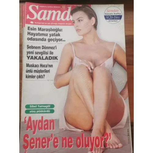 Şamdan 27 Eylül 1998 Sibel Turnagöl Aylin Çoşkun, Kemal Sunal burma bıyıklı, Özlem Tekin, Söyleşi Mustafa Sandal