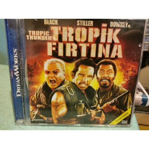 VCD Tropik Fırtına (Tropic Thunder 2008) Jack Black Ben Stiller Robert Downey Jr. Yönetmen Ben Stiller 2CD
