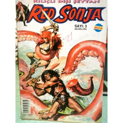 Red Sonja Kılıçlı Dişi Şeytan Sayı 3 Gölgelerin Efendisi (Alfa, 500 BİN Liralık 7 Sayılık Seri)