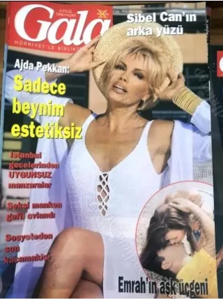 Gala 6 Eylül 1998 Ajda Gönül Gül, Doğuş Ece, Söyleşi Ebru Gündeş Ömer Durak Cenk Torun, Emrah Yıldız Kaplan, Aydın pantolon korse, Linet, Sibel Can