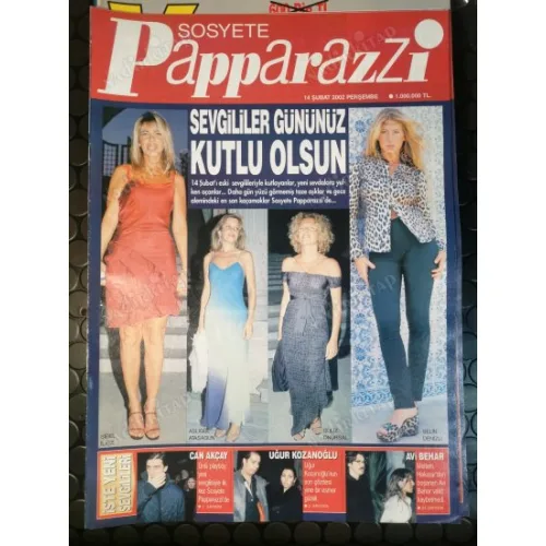 Papparazzi Sosyete 14 Şubat 2002 Sevgililer günü, Can Kaçay, Uğur Kozanoğlu, Avi Behar, İlker İnanoğlu Güzide, Afrodisias Gecesi, Nişantas