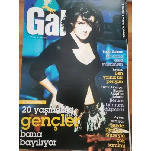 Gala 16 Aralık 2001 Ayşeğül Aldinç Cenk Eren, Söyleşi Evim Serkan Yazıcı, Moda yorum Mehmet Barlas Zara, Kibariye Seren Sisi