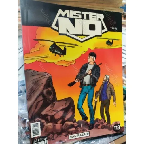 Mister NO Sayı 113 * Can Pazarı * Yeni seri 175 lik * Sergio Bonelli vefatı dolayısıyla siyah kapaklı çıkmıştır.