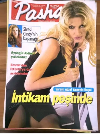 Pasha MEGA 31 21 Mart 1999 Yasemin Koşal Posterli Özlem Selanik, Söyleşi Emrah, Ayşeğül Aldinç kızdı, Orhan Gencebay Kadir İnanır, Ersoy Abacı