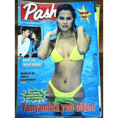 Pasha MEGA 47 11 Temmuz 1999 Posterli Ebru Şallı Gülben Ergen, Emral Avşar peşinde, Linet hasret, Yüzen disko M M açılış, BAnu Alkan aldıracak