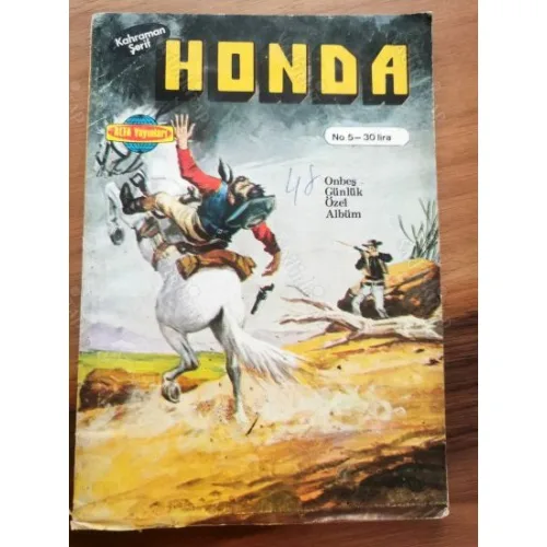 HONDA (Kahraman Şerif) Cilt/No 5 ( Sayı 9 Fasikül Kapaklı) BKZ