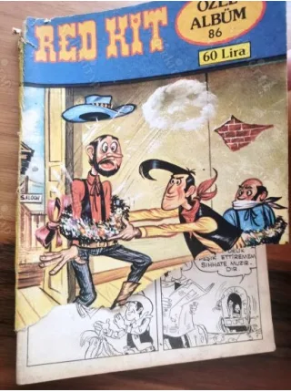 Red Kit Lucky Luke Şilliler 1982 Özel Albüm Cilt 86 Pistol Kardeşler Tam Macera 60 Lira
