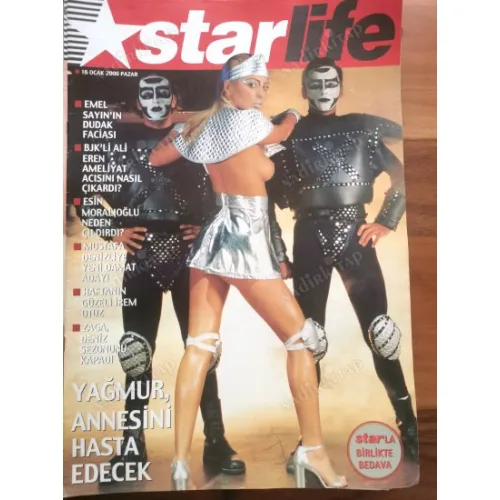 Star Life 16 Ocak 2000 İrem Otuz, Esin Maraşlıoğlu yarı çıplak, Emel Sayın, Çelik Buket Sandal, Yağmur Ünal, Banu Alkan, Cumbul, Nilgün Belgün atakta