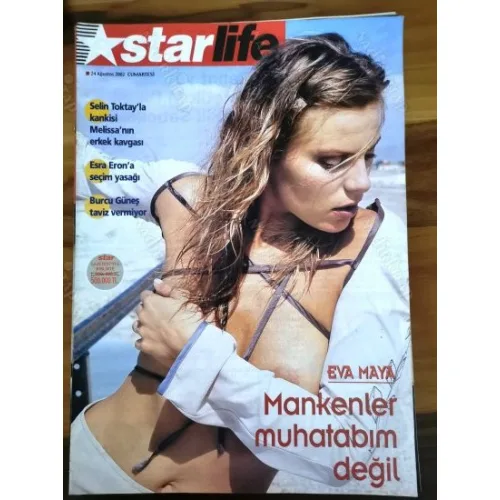Star Life 24 Ağustos 2002 Eva Maya Burcu Güneş, Burcu Esmersoy Karan, Ferdi Özbeğen Hayko, Okan Cansu, Günay Ahu Tuncel, Demet Akalın Davala