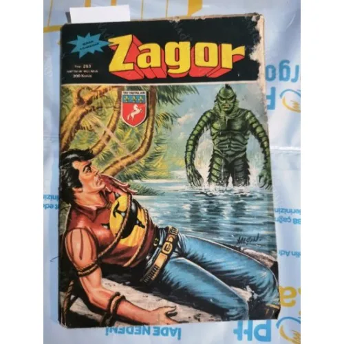 Zagor Tay Sayı 263 İntikam Yemini Rintintin (Tay 465 lık Seri 200 Kuruş) Kapak Yalçın 50 Sayfa 1975 BKZ