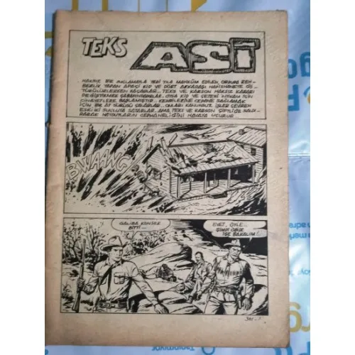 Süper Teks (Tex) Sayı 301 Asi (Çetin Karakoç 385 lik Seri) 1973 32 Sayfa Kapakları mevcut Değil BKZ
