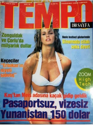 Tempo 48 1992 Yunanistan 150 dolar, Milyarlık Dullar, Temel İçgüdü filmi, Keçeciler Erbakan, Papaz Şifası, İsmet İmset PKK, Gülün Adı Umberto Eco