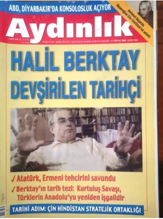Aydınlık 926 2005 Devşirilen Tarih Halil Berktay Kurtuluş Savaşı Türklerin işgalidir, Hasanoğlan Köy Enstitüsü, Erdoğan Baykal Teslimiyet Antlaşması,