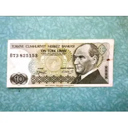 10 OnTürk Lirası E7 1.Tertip B73 Kağıt Para (1979-1997)